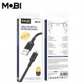 Cablu de date Mobi MC-01 USB-A la Micro 2.4A negru