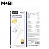 Cablu de date Mobi MC-01 USB-A la USB-C 3.0A alb