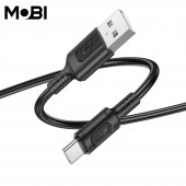 Cablu de date Mobi MC-01 USB-A la USB-C 3.0A negru