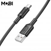 Cablu de date Mobi MC-01 USB-A la USB-C 3.0A negru