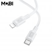 Cablu de date Mobi MC-01 USB-C la IP 27W alb