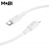 Cablu de date Mobi MC-01 USB-C la IP 27W alb