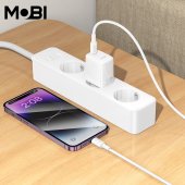 Cablu de date Mobi MC-01 USB-C la IP 27W alb