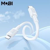 Cablu de date Mobi MC-01 USB-C la IP 27W alb