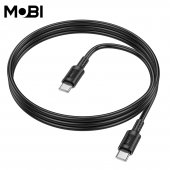 Cablu de date Mobi MC-01 USB-C la USB-C 60W negru