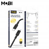 Cablu de date Mobi MC-01 USB-C la USB-C 60W negru