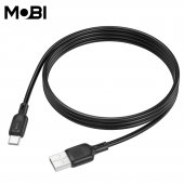Cablu de date siliconic Mobi MC-02 USB-A la USB-C 3.0A negru