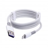 Cablu de date USB la Lightning 3A SX41 nylon gri