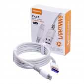 Cablu de date USB la Lightning 3A SX41 nylon gri