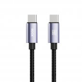Cablu Rock Seria Deep Indigo Type-C la Type-C PD 100W 1.2 metri negru