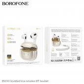 Casca bluetooth Borofone BW40 Gratified TWS champagne gold