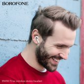 Casca bluetooth Borofone BW80 True TWS alb