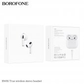 Casca bluetooth Borofone BW81 True TWS alb