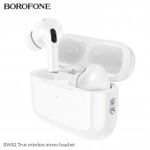 Casca bluetooth Borofone BW82 True TWS alb