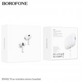 Casca bluetooth Borofone BW82 True TWS alb