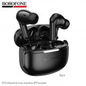 Casca bluetooth Borofone FQ9 Peaceful TWS negru