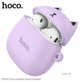 Casca bluetooth Hoco EW45 True wireless TWS lilac cat