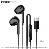 Casti In-Ear Borofone BM100 Max Fuente USB-C cu microfon negru