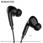 Casti In-Ear Borofone BM100 Pro Fuente USB-C cu microfon negru