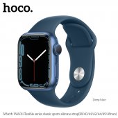 Curea Apple iWatch Hoco WA01 Flexible series 38/40/41 mm deep blue