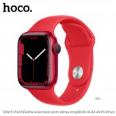 Curea Apple iWatch Hoco WA01 Flexible series 42/44/45/49 mm red