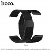 Curea smartwatch universala 20 mm Hoco WH02 Simple milanese steel black