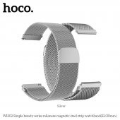 Curea smartwatch universala 22 mm Hoco WH02 Simple milanese steel silver