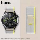 Curea smartwatch universala 22 mm Hoco WH04 Belle yellow-white