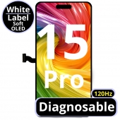 Display autodiagnoza compatibil cu IPhone 15 Pro 120Hz White Box
