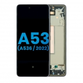 Display compatibil cu Samsung A536 / A53 5G cu rama incell AM (fara senzor de amprenta) Black