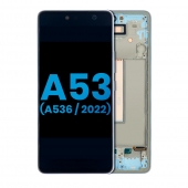 Display compatibil cu Samsung A536 / A53 5G cu rama incell AM (fara senzor de amprenta) Blue