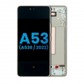 Display compatibil cu Samsung A536 / A53 5G cu rama incell AM (fara senzor de amprenta) White