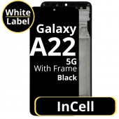 Display compatibil cu Samsung Galaxy A22 5G incell cu rama negru 