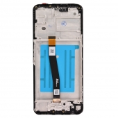 Display compatibil cu Samsung Galaxy A22 5G incell cu rama negru 