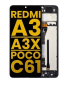 Display compatibil cu Xiaomi Redmi A3 4G  A3X / Poco C61 cu rama incell (refurbished)