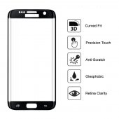 Folie din sticla 3D fara ambalaj Samsung G935 Galaxy S7 Edge (Full Size) negru