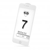 Folie din sticla 5D fara ambalaj Apple Iphone 7 / 8 alb