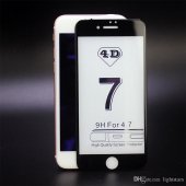 Folie din sticla 5D fara ambalaj Apple Iphone 7 Plus / 8 Plus negru