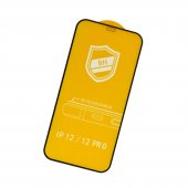 Folie protectie full glue 3D 9H fara ambalaj Apple Iphone 12 / 12 Pro (6.1) negru