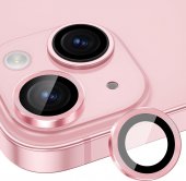 Folie protectie Metal Camera Apple Iphone 15 (6.1) / 15 Plus (6.7) pink 