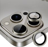 Folie protectie Metal Camera Apple Iphone 15 Pro (6.1) / 15 Pro Max (6.7) Natural Titanium 