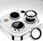 Folie protectie Metal Camera Apple Iphone 15 Pro (6.1) / 15 Pro Max (6.7) Silver 