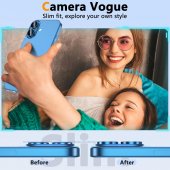 Folie protectie Metal Camera Apple Iphone 16 (6.1) / Iphone 16 Plus (6.7) Blue 
