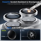 Folie protectie Metal Camera Apple Iphone 16 (6.1) / Iphone 16 Plus (6.7) Silver 