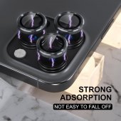 Folie protectie Metal Camera Apple Iphone 16 Pro (6.3) / Iphone 16 Pro Max (6.9) Black 