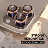 Folie protectie Metal Camera Apple Iphone 16 Pro (6.3) / Iphone 16 Pro Max (6.9) Rose Brown 