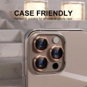 Folie protectie Metal Camera Apple Iphone 16 Pro (6.3) / Iphone 16 Pro Max (6.9) Rose Brown 