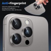 Folie protectie Metal Camera Apple Iphone 16 Pro (6.3) / Iphone 16 Pro Max (6.9) Titanium Grey 