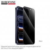Folie sticla Borofone anti-spy Diamond Armor BF7 pentru iP17 Pro (set 10 buc)