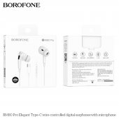 Hands free Borofone BM80 Pro Elegant Type-C alb